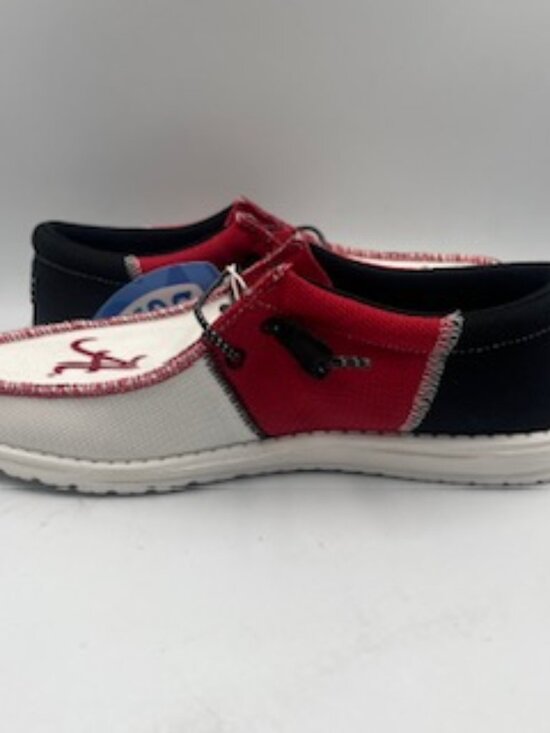 NEW Hey Dude Mens 9 Alabama Crimson Tide Wally‎ Shoes Slip on Sneakers NWT main image 4
